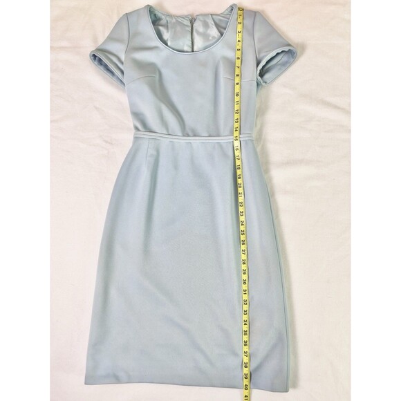 Vintage 1960s Lilli Ann Knit 2 Piece Dress Coat Set Powder Blue No Tag XS/S Midi - Picture 9 of 16